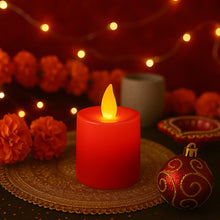 Electrical Candles Diya LED Tea Light, Diwali(1 Pc / Red)