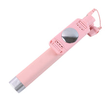 Wired Selfie Stick for Mobile with Mirror