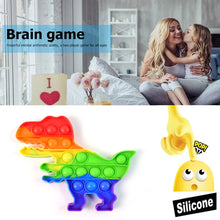 Dinosaur Shaped Rainbow Pop It Fidget Toy (1 Pc)