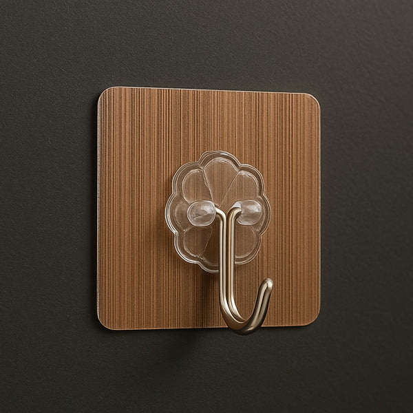 Adhesive Heavy-Duty Hooks for Kitchen and Bathroom (1 Pc / 6×6 Cm)